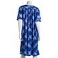 Plus Size Casual Time Elbow Sleeve Floral Nightgown - image 2
