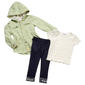Toddler Girl Little Lass® 3pc. Floral Jacket & Pants Set - image 2