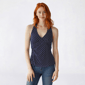 Juniors Madden Girl Asymmetrical Halter Tank Top - Navy - image 1