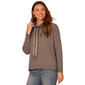 Womens Democracy Long Sleeve Cable Knit Drawstring Neck Sweater - image 1