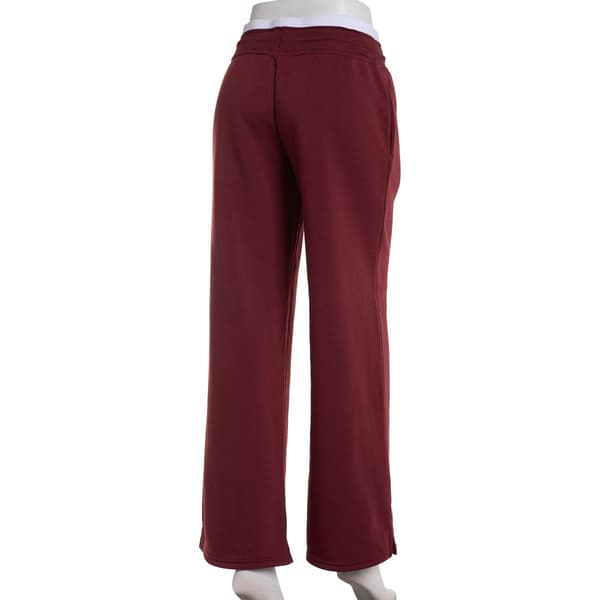 Juniors Derek Heart Double Waistband Wide Leg Fleece Sweatpants