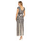 Womens R&M Richards Two-Tone V-Neck Godet Hem Evening Gown - image 3