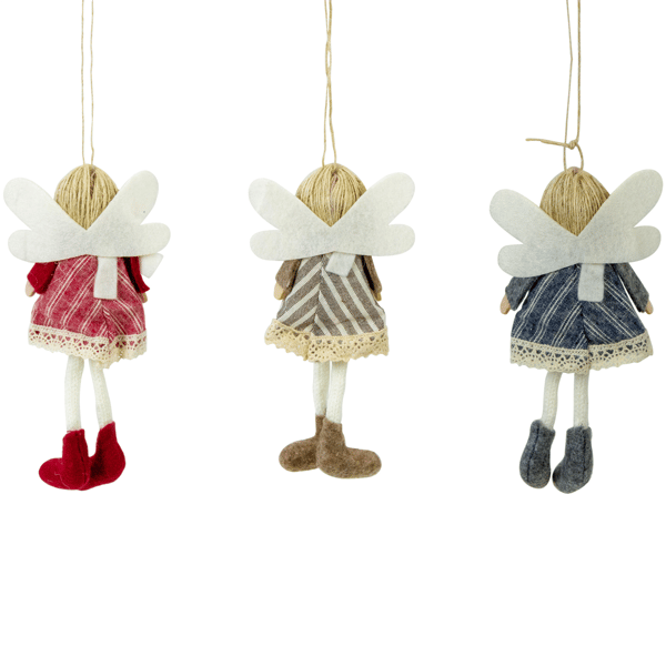 Northlight Angel Doll with Wings Christmas Ornaments - Set of 3