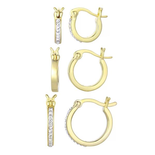 Candela Gold over Silver Triple Hoop Earring Set - image 
