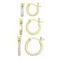Candela Gold over Silver Triple Hoop Earring Set - image 1