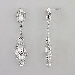 Rosa Rhinestones Victorian Drop Earrings