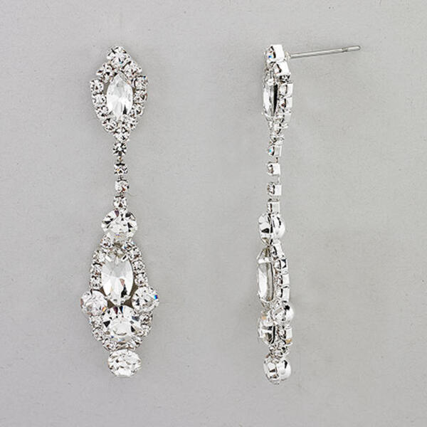 Rosa Rhinestones Victorian Drop Earrings - image 