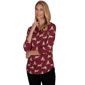 Womens Emaline Key Items 3/4 Sleeve All Over Fox Tee - image 3