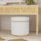 Linon Home Decor Blanche Storage Natural Sherpa Ottoman - image 8