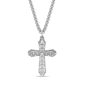 Mens Lynx 1/2ctw. Lab-Grown Diamond Cross Necklace-LGM0023P50SIL - image 4