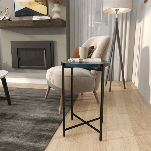 9th & Pike® Contemporary Black Metal Accent Table