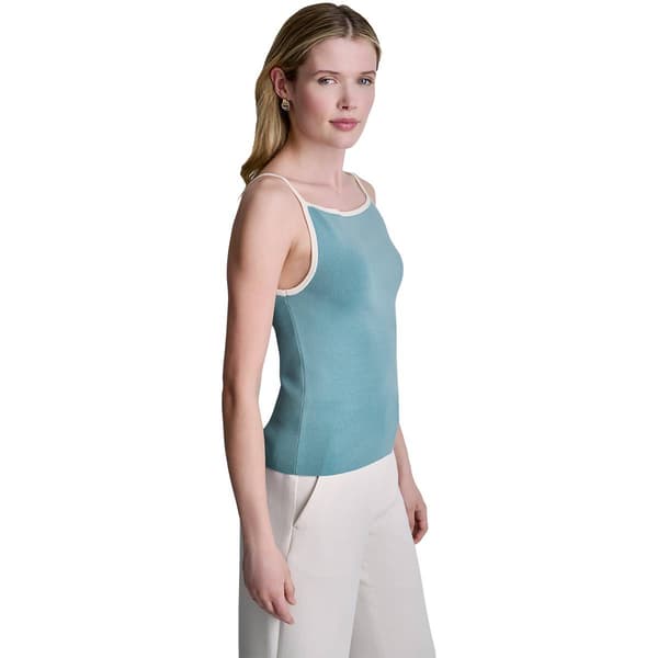 Womens DKNY Solid Contrast Trim Tank Top