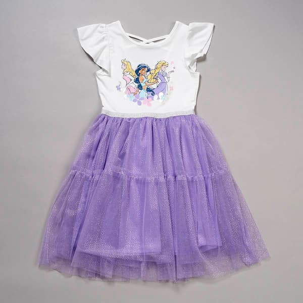 Girls &#40;4-6x&#41; Disney Princess Cap Sleeve Strappy Tutu Dress - image 