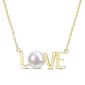 Sophia B 10kt. Gold Freshwater Cultured Pearl Love Pendant - image 1