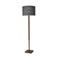 HomeRoots 59 Brown And Black Solid Wood Floor Lamp With Dark Gr - image 1