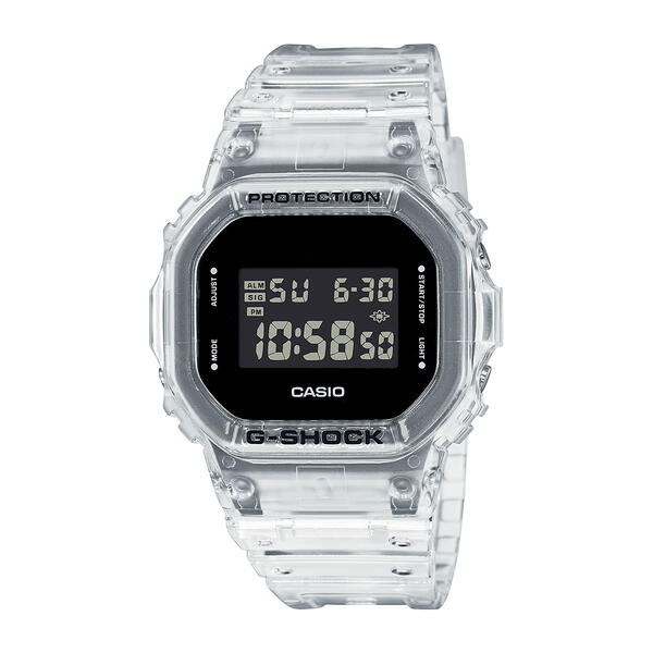 Mens Casio G-Shock Clear Transparent Digital Watch - DW5600SKE-7 - image 