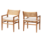 bali & pari Chatura Mahogany Wood 2pc. Dining Armchair Set - image 1