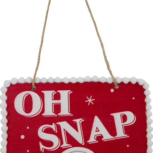 Northlight Gingerbread Man "OH SNAP" Square Christmas Ornament