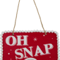 Northlight Gingerbread Man "OH SNAP" Square Christmas Ornament - image 3