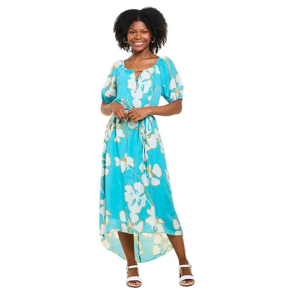Womens Mlle Gabrielle Puff Sleeve Necklace Dress - image 