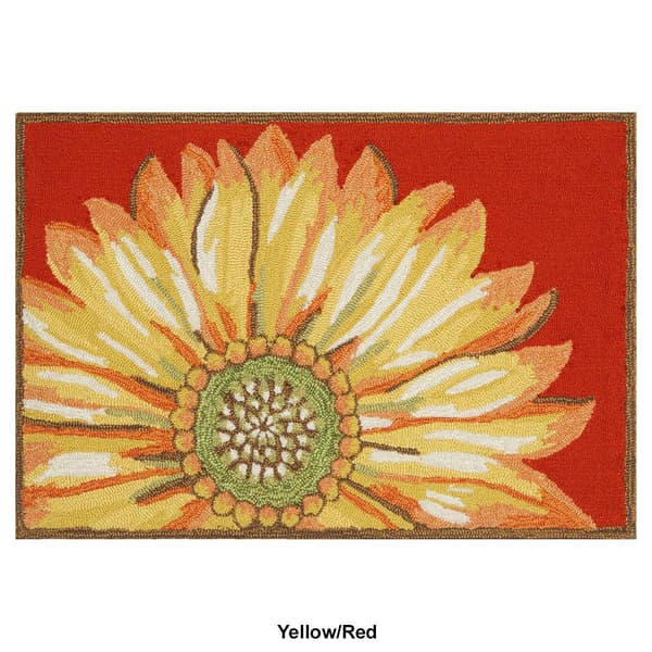 Liora Manne Frontporch Sunflower Rectangular Accent Rug
