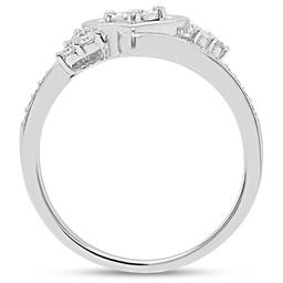 Nova Star® Sterling Silver 1/4ctw. Lab-Grown Diamond Heart Ring
