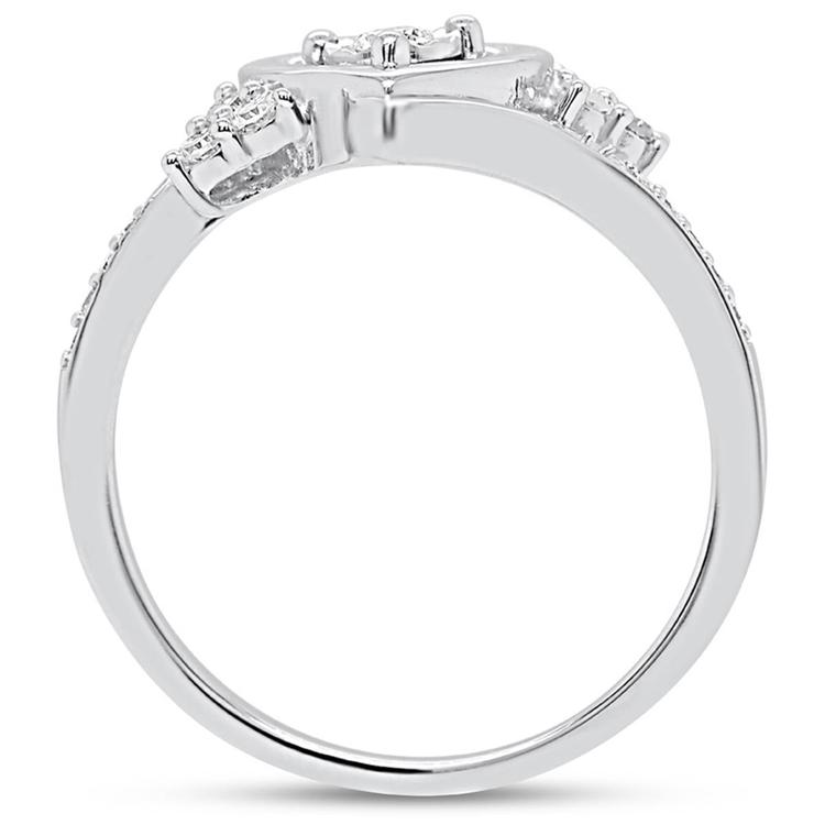 Nova Star® Sterling Silver 1/4ctw. Lab-Grown Diamond Heart Ring
