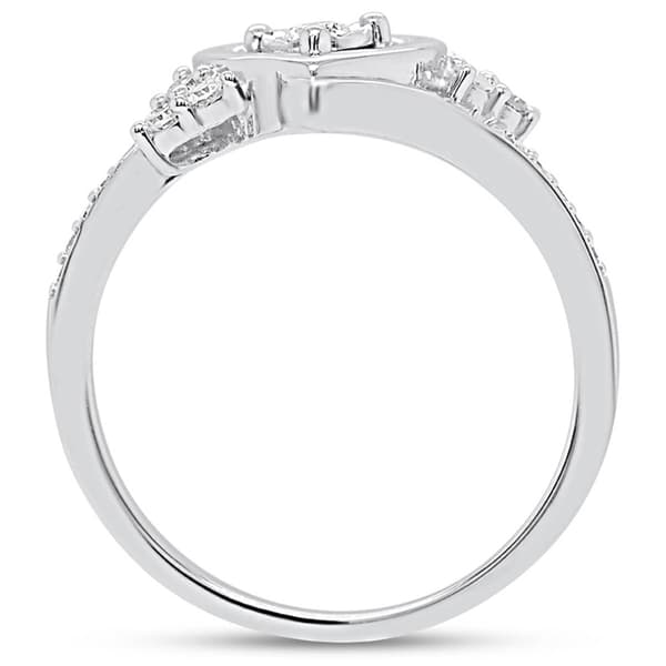 Nova Star® Sterling Silver 1/4ctw. Lab-Grown Diamond Heart Ring