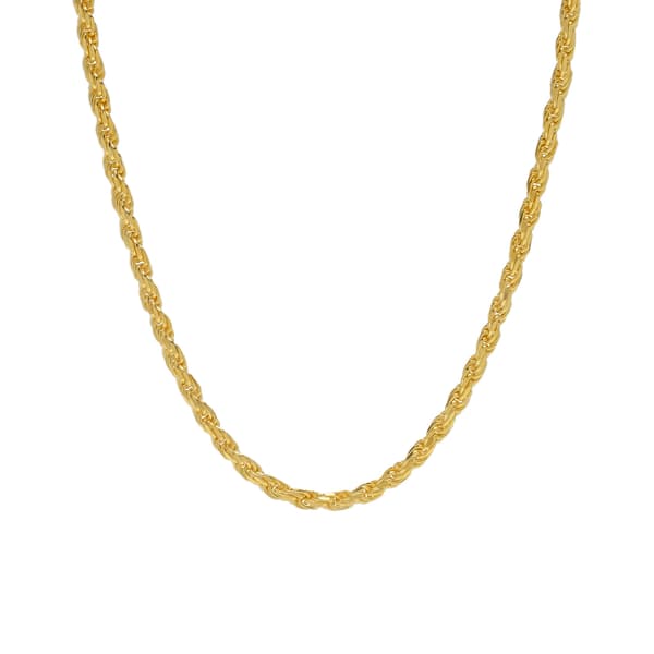 22in. Sterling Silver Rope Chain Necklace - image 