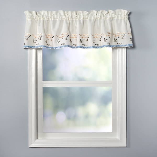 Seagulls Embroidered Valance - image 
