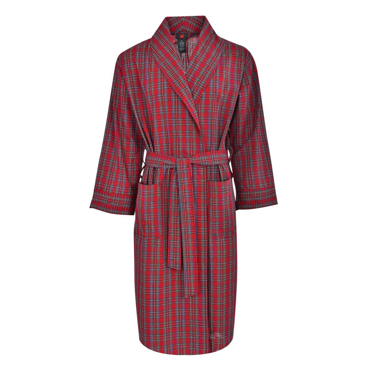Mens Hanes Ultimate® Plaid Woven Robe