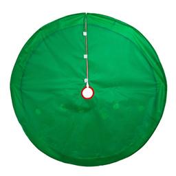 Kurt S. Adler 48in. Red Velvet w/ Green Trees Tree Skirt