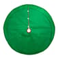Kurt S. Adler 48in. Red Velvet w/ Green Trees Tree Skirt - image 2