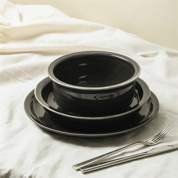 Stone Lain Slate 12pc. Stoneware Dinnerware Set