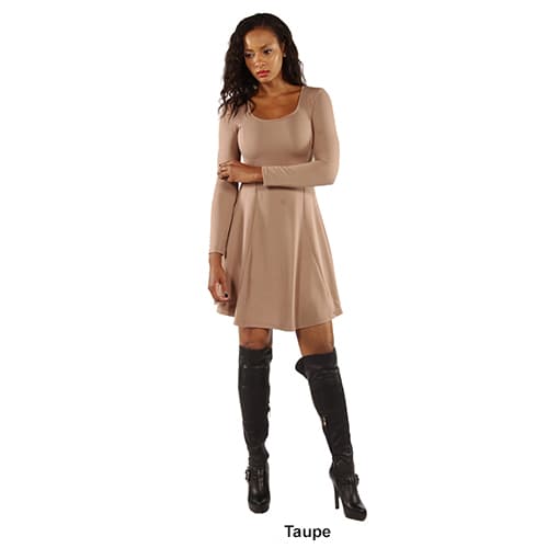 Womens 24/7 Comfort Apparel Temptress Mini Fit & Flare Dress