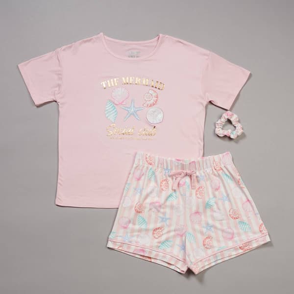 Girls (7-16) Sleep On It(R) 3pc. Mermaid Social Club Pajama Set - image 