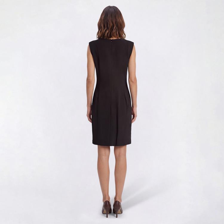Womens Emma & Michele Sleeveless Solid Crepe Sheath Dress
