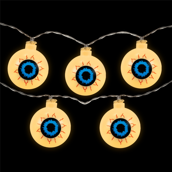 Northlight 10ct. LED Bloodshot Eyeball Halloween Lights - image 