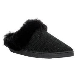 Womens Nanette Lepore Fuzzy Knit Slip Ons