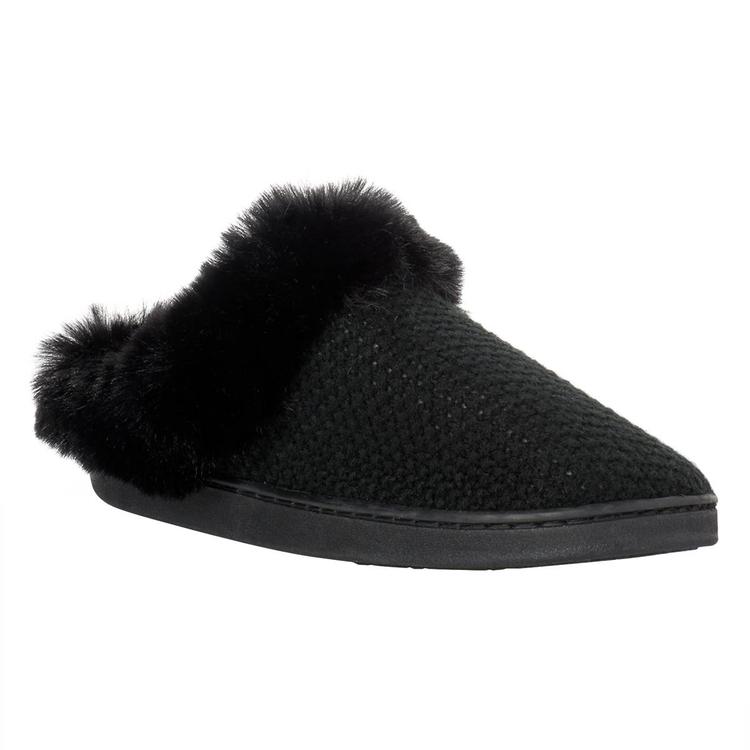 Womens Nanette Lepore Fuzzy Knit Slip Ons