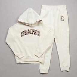 Girls (7-16) Champion® Leopard Logo Pullover Hoodie & Joggers Set