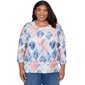Plus Size Alfred Dunner Austin Aztec Diamond Blouse - image 1