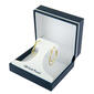 Gold Over Fine Silver Plated Double Hoop Textured Earrings - image 2