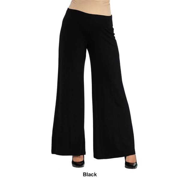 Plus Size 24/7 Comfort Apparel Palazzo Maternity Pants