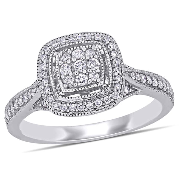 Diamond Classics(tm) 10kt. White Gold 1/3ct. Diamond Engagement Ring - image 