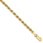 Gold Classics(tm) 3.5mm. 14k Diamond Cut Rope Chain Bracelet - image 1