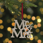 Northlight 3.75in. Silver-Plated "Mr and Mrs" Christmas Ornament - image 2
