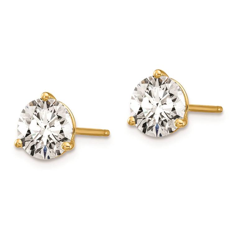 Pure Fire 14kt. Yellow Gold 1 1/2ctw. Lab Grown Diamond Earrings