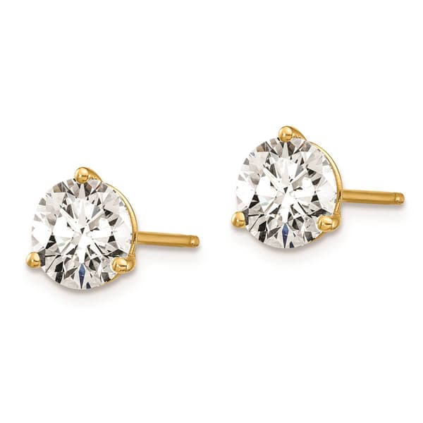 Pure Fire 14kt. Yellow Gold 1 1/2ctw. Lab Grown Diamond Earrings