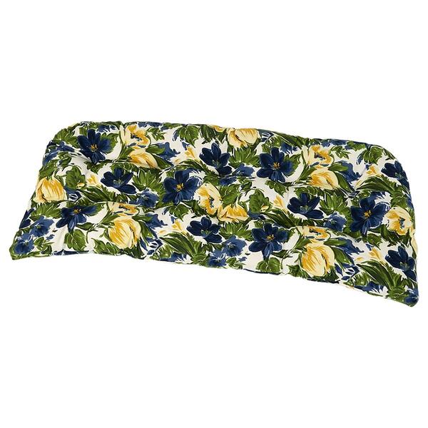 Jordan Manufacturing Outdoor Floral Wicker Settee Cushion - image 